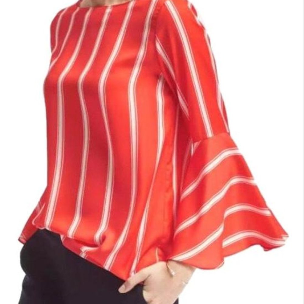 BR Bell Sleeved Tangerine Blouse - Small